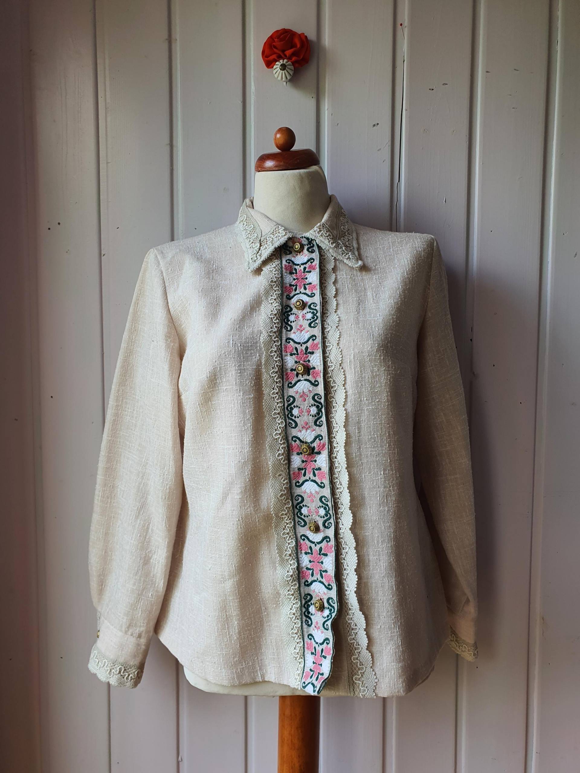 Folklore Bluse Mit Stickereien Gr.40 Karlsbader Blusen von CostumeLoveRealities