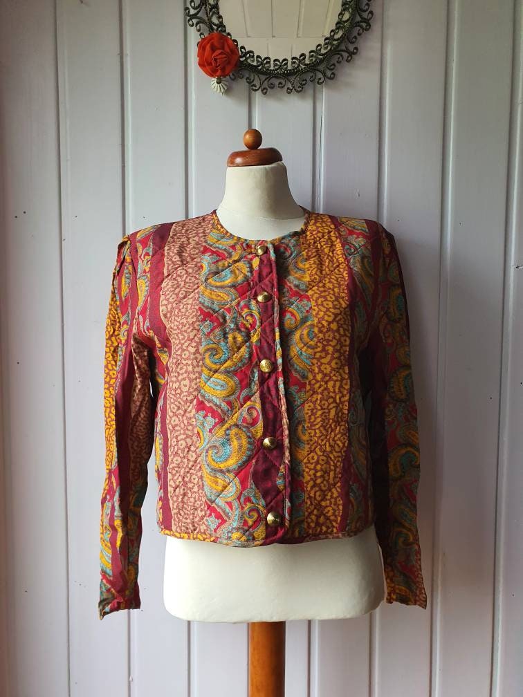 Paisley, Kurzes, Leichtes Vintage Blouson Gr.40/42 von CostumeLoveRealities
