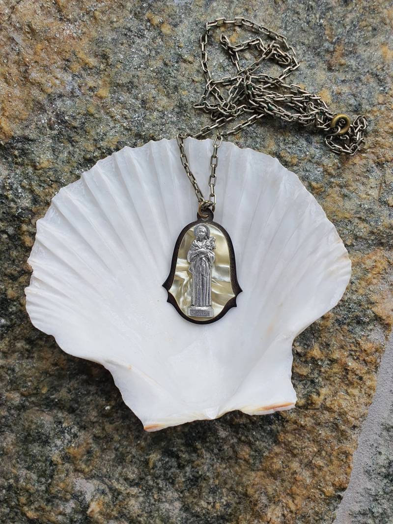 Schutz Medaillon Alte Kette Santa Maria Goretti Italien Rom von CostumeLoveRealities