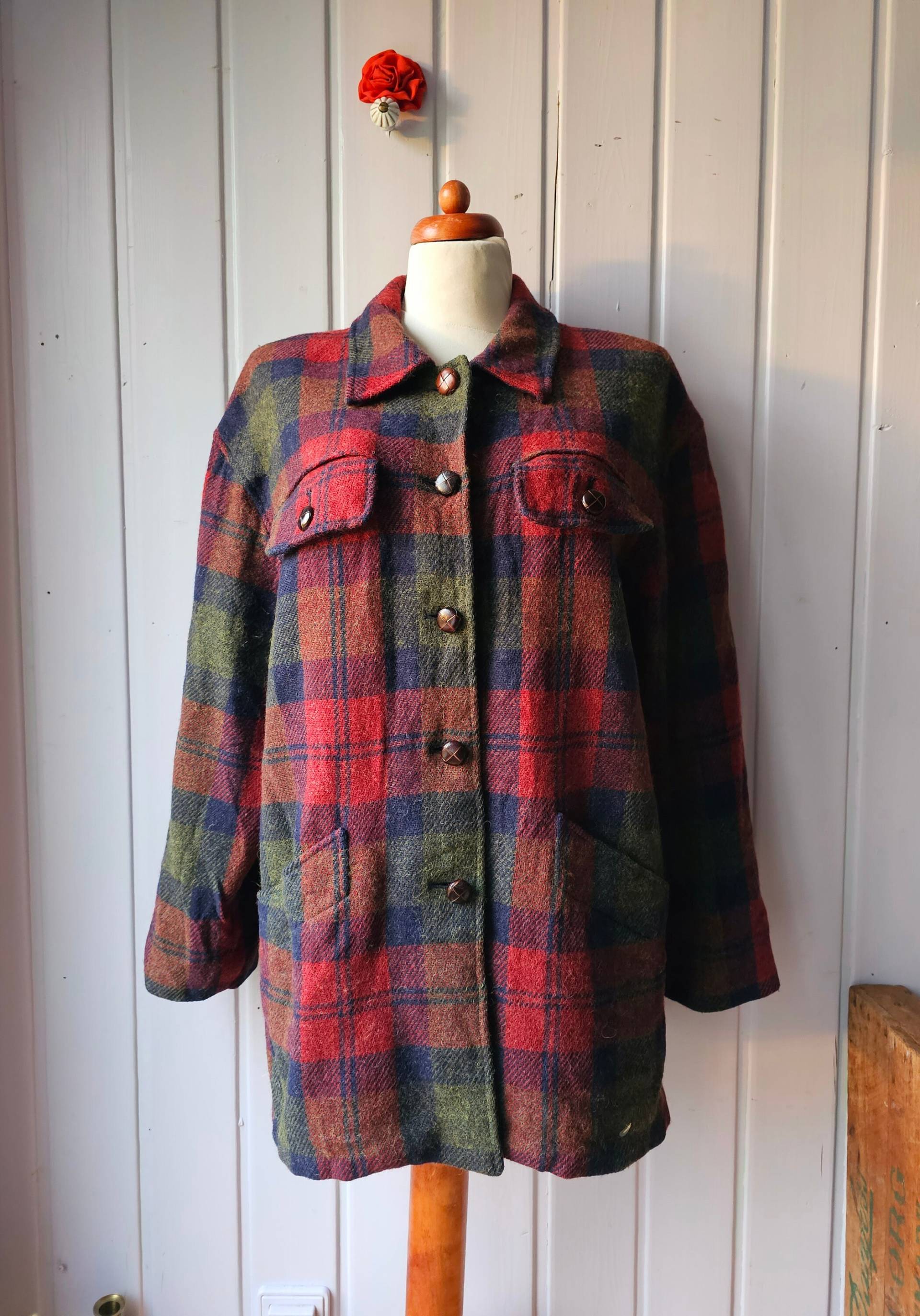 True Vintage Wolljacke Karo Gr.42/44 von CostumeLoveRealities