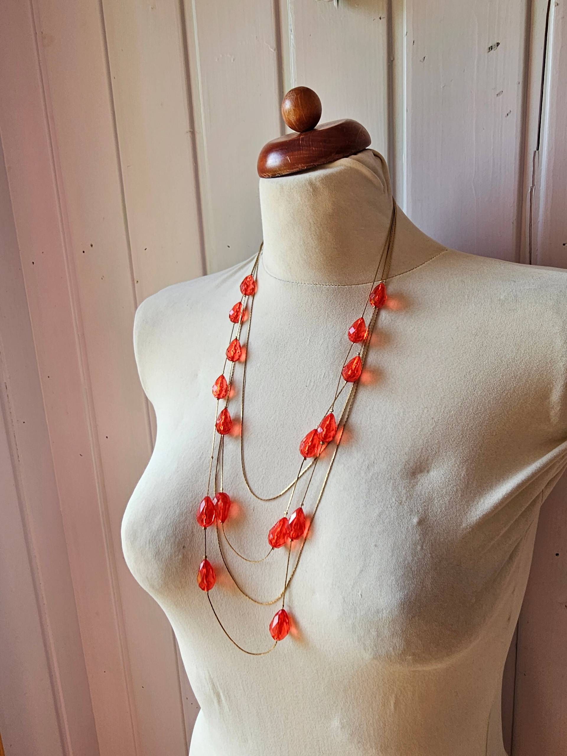 Vintage Halskette Modeschmuck Tropfen von CostumeLoveRealities