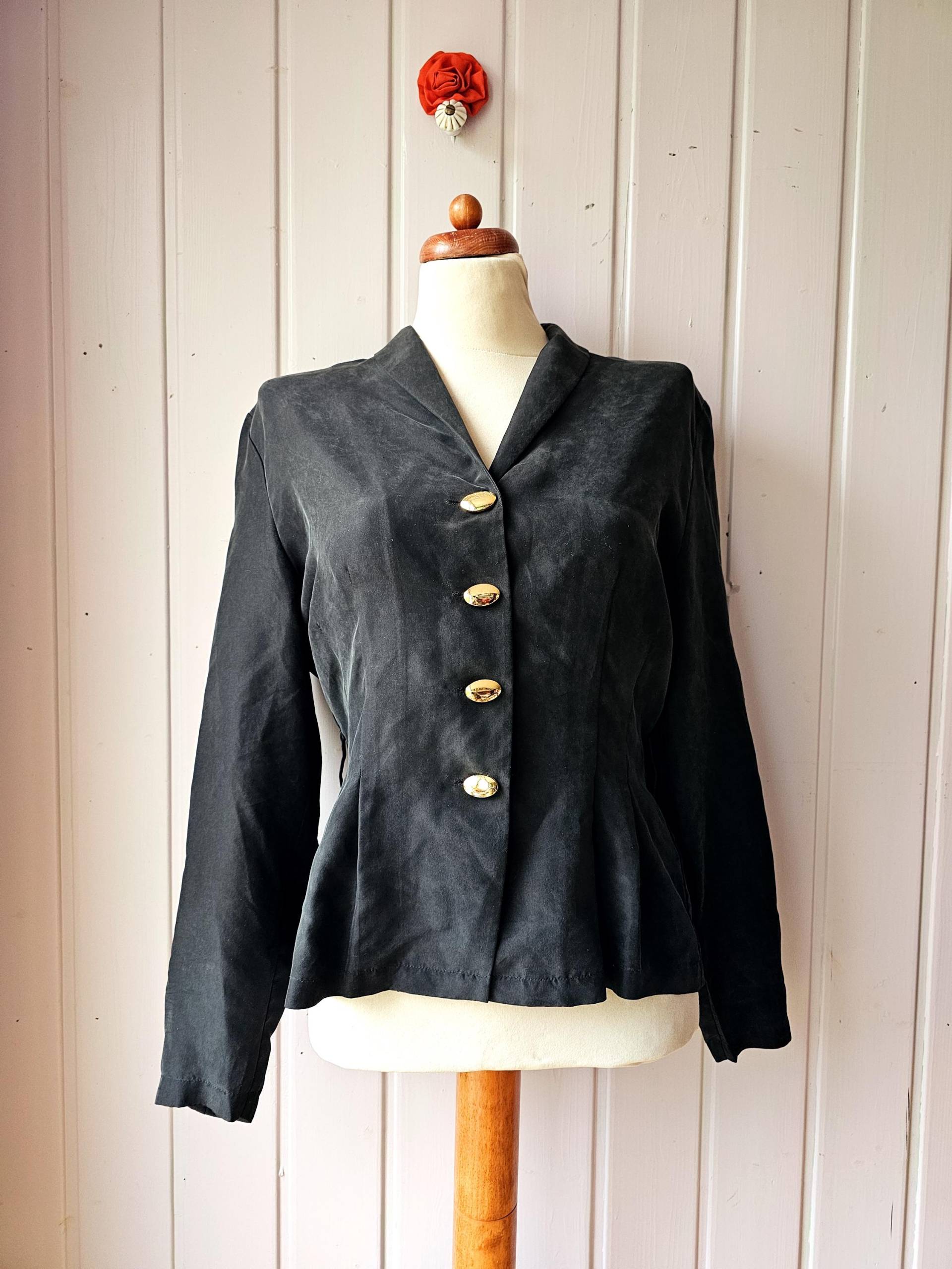 Vintage Seide Betty Barclay Blazer Bluse Gr.38 von CostumeLoveRealities