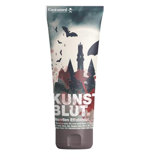 50 ml Fake Blood - Blut - täuschend echt & abwaschbar - Kunstblut - für Halloween & Fasching zum Schminken und Verkleiden von Costumed