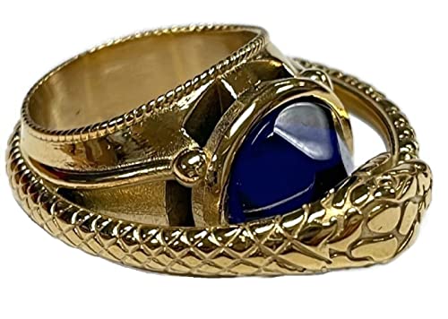 Rad of Time Aes Sedai Ring Channeler Oroboros Snake Requisiten Mage the Zauberer, gold, 9 US von Costumeteers