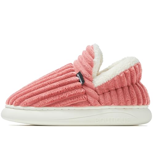 Coswind Hausschuhe Damen Winter Kuschel Plüsch Geschlossen Warme Flauschige Gefütterte Weiche Rutschfeste Pantoletten Indoor Outdoor Rosafarben 270 von Coswind