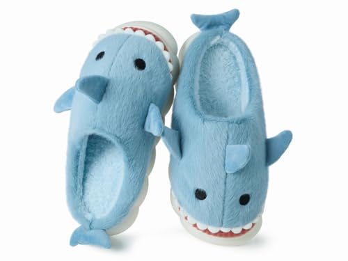 Coswind Kuh Hausschuhe Damen Herren Plüsch Pantoletten Winter Weiche Warme Bequeme Flauschige Tiere Leichte Kuschel Rutschfeste Cozy Geschlossen Lustige Schuhe Bleu Ciel 280 von Coswind