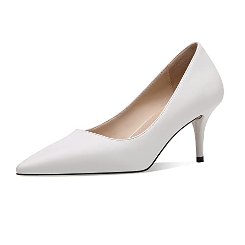 CosyFever 6,6 cm Stiletto-Pumps mit spitzem Zehenbereich, Party, Hochzeit, elegante Schuhe mit mittelhohem Absatz, Weiss/opulenter Garten, 38.5 EU Weit von CosyFever