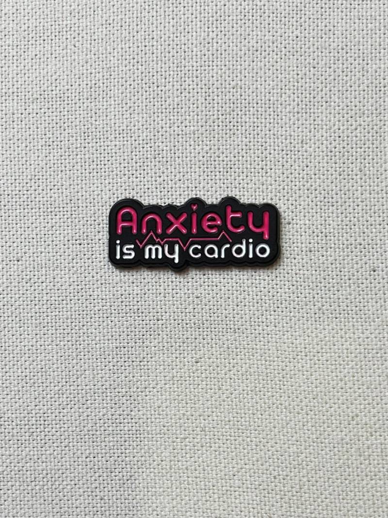 Anxiety Is My Cardio Metall Emaille Pin Anstecker Stellen Lustiger Spruch Dar von CosyIslandLiving