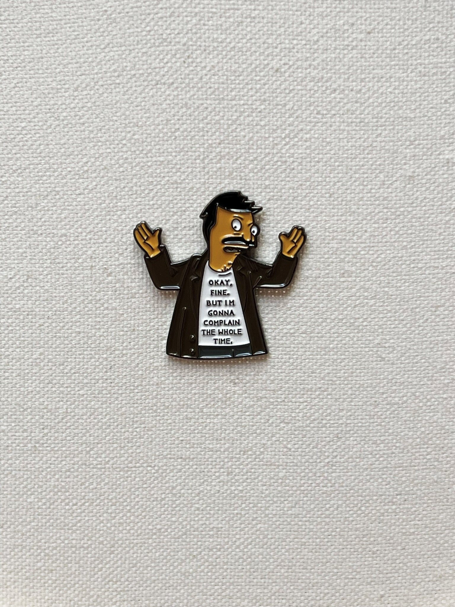 Bobs Burgers - Bob Belcher Okay Fein Aber Ich Werde Mich Die Ganze Zeit Beschweren Emaille Pin Anstecker Anstecknadel Versehen Bobs Burgers - Bob Belcher Okay Fein Aber Ich Werde Mich Die Ganze Zeit Beschweren Emaille Pin Anstecker Anstecknadel Versehen von CosyIslandLiving