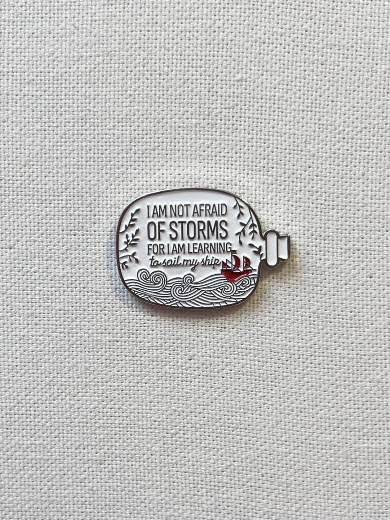 Buddelschiff Flaschenschiff Mit Spruch Metall Emaille Pin Anstecker Ausgestattet Anstecknadel Tasche Rucksack Abzeichen Accessoire von CosyIslandLiving