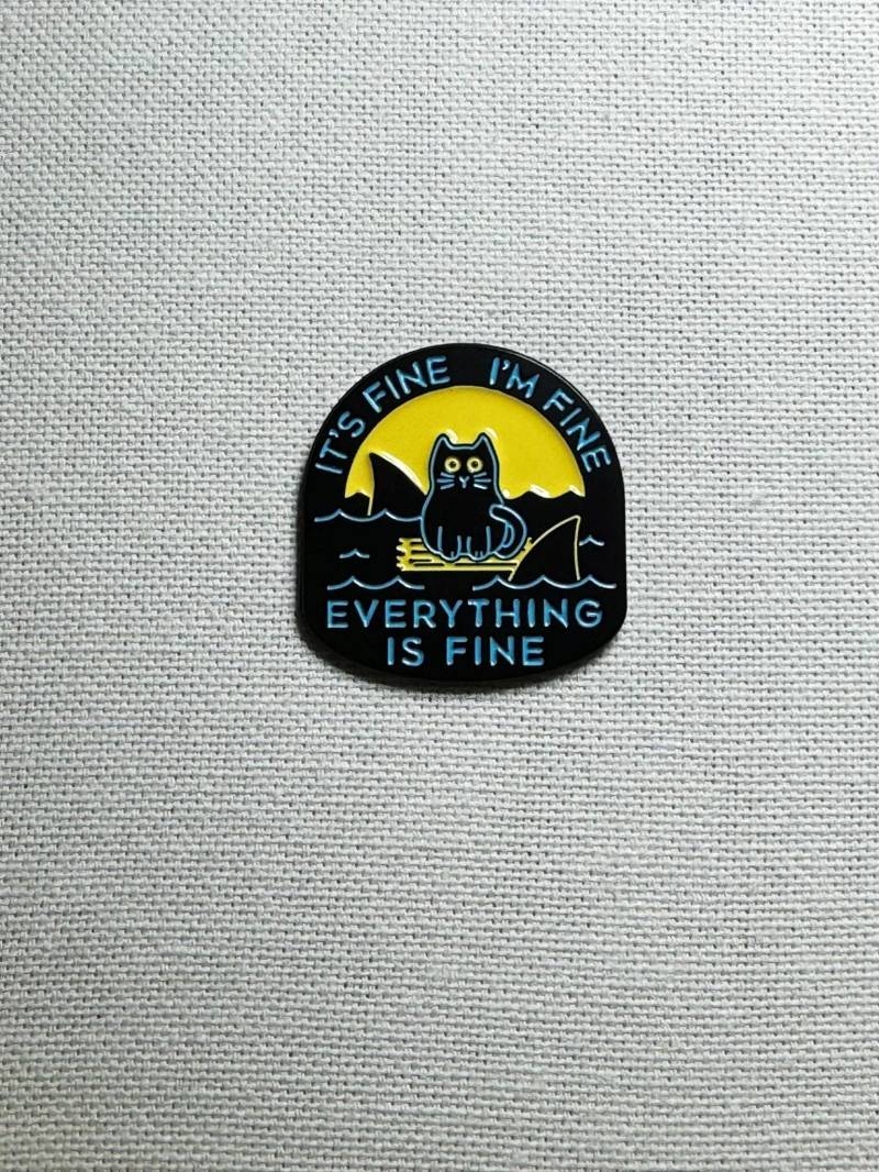 Es Ist in Ordnung. Mir Geht Es Gut. Alles Fein Metall Emaille Pin Anstecker Anstecknadel Tasche Rucksack Accessoire von CosyIslandLiving