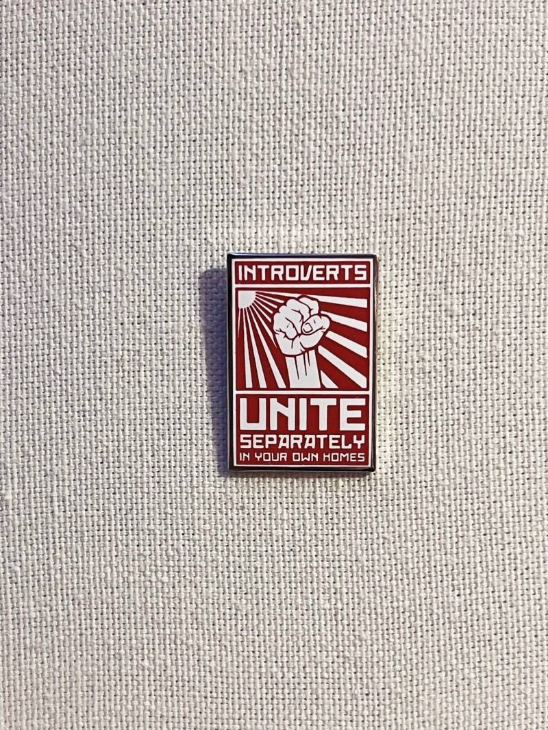 Introvertierte Vereinen Sich Getrennt in Den Eigenen Vier Wänden Metall Pin Anstecker Sarkastisch Spruch Introvertierte Vereinen Sich Getrennt in Den Eigenen Vier Wänden Metall Pin Anstecker Sarkastisch Spruch von CosyIslandLiving