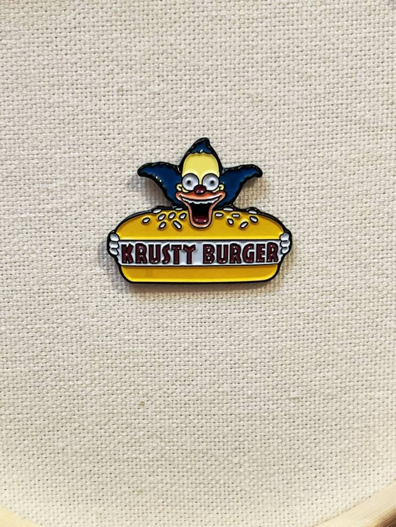 Krusty Burger Logo Die Simpsons Metall Emaille Pin Anstecker Cartoon Anstecknadel Tasche Rucksack Abzeichen Accessoire Krusty Burger Logo Die Simpsons Metall Emaille Pin Anstecker Cartoon Anstecknadel Tasche Rucksack Abzeichen Accessoire von CosyIslandLiving