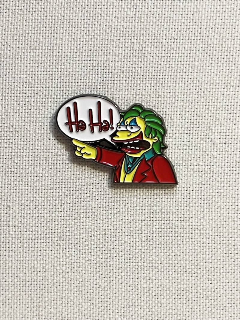 Nelson Muntz Ha Joker Die Simpsons Metall Emaille Pin Anstecker 90Er Cartoon Anstecknadel Tasche Rucksack Abzeichen Accessoire von CosyIslandLiving