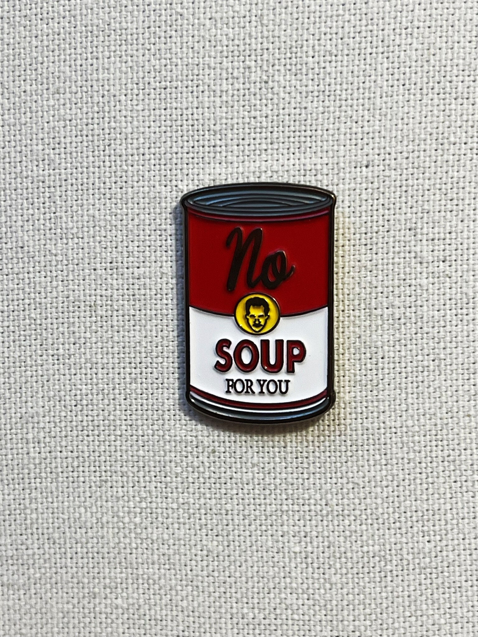 No Soup For You Metall Emaille Pin Anstecker Vintage Tv Sitcom 90Er Jahre Anstecknadel Tasche Rucksack Abzeichen Accessoire No Soup For You Metall Emaille Pin Anstecker Vintage Tv Sitcom 90Er Jahre Anstecknadel Tasche Rucksack Abzeichen Accessoire von CosyIslandLiving