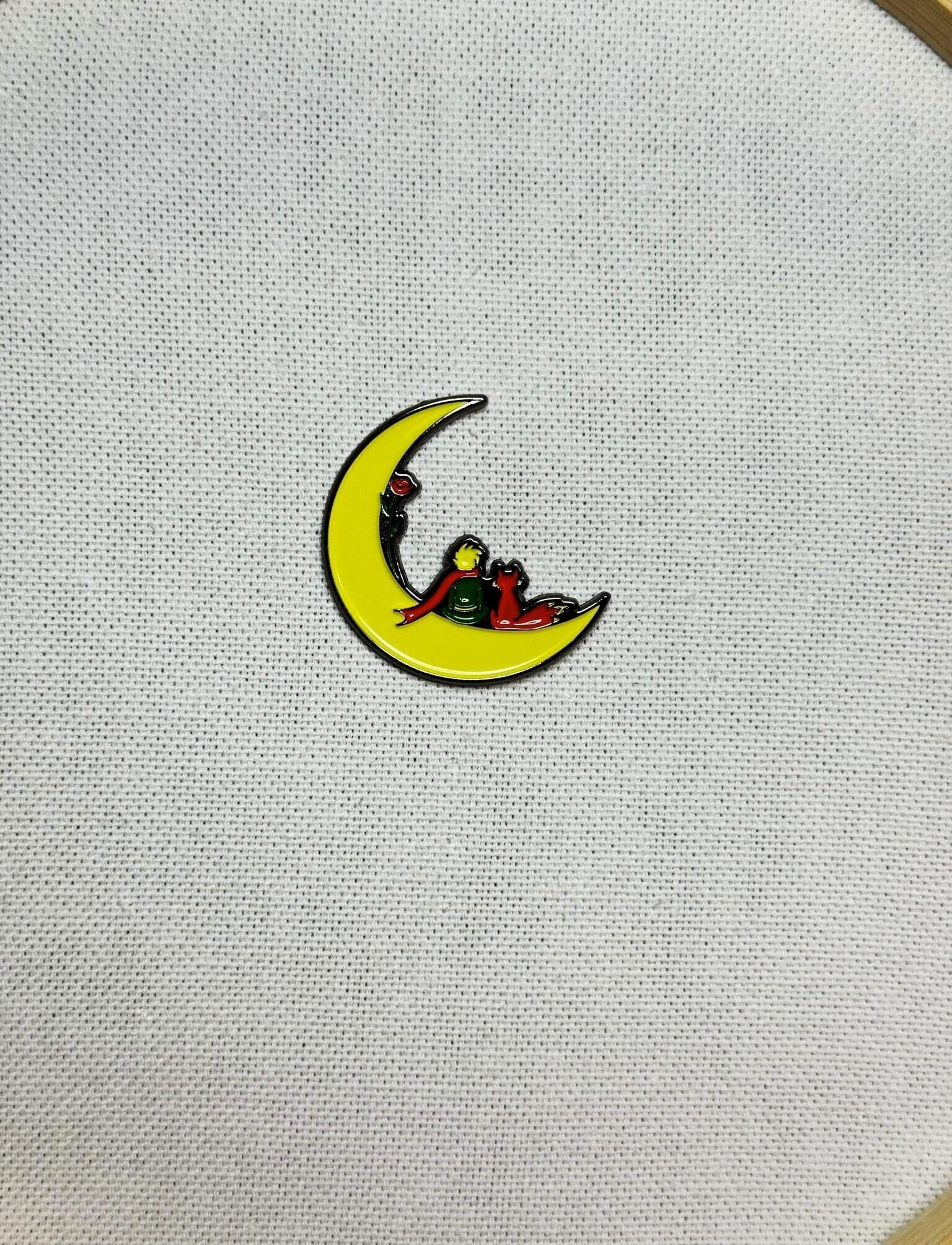 Sichel Mond Fuchs Rose Prinz Emaille Pin Anstecker Sichel Mond Fuchs Rose Prinz Emaille Pin Anstecker von CosyIslandLiving