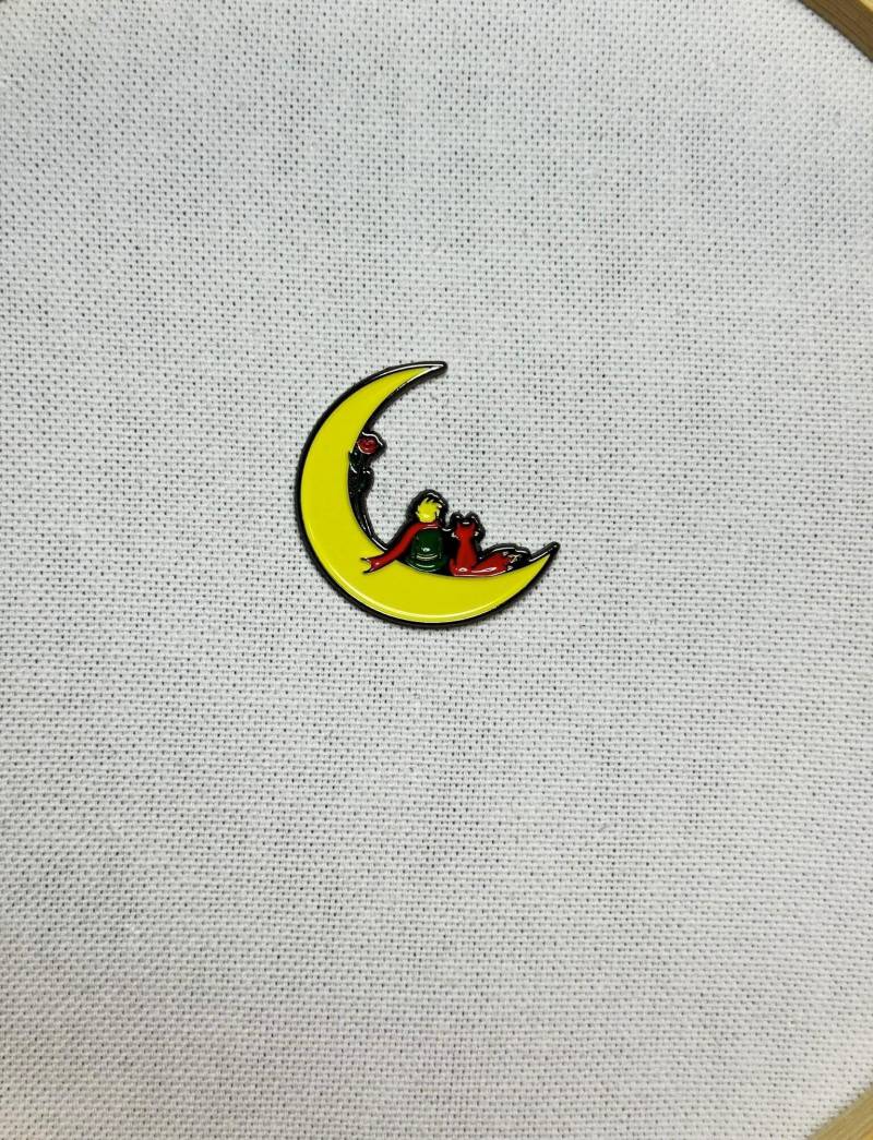 Sichel Mond Fuchs Rose Prinz Emaille Pin Anstecker Sichel Mond Fuchs Rose Prinz Emaille Pin Anstecker von CosyIslandLiving