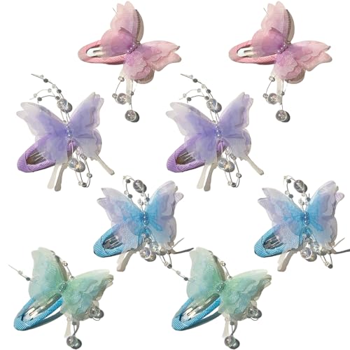 Cosyhav 8 x Haarspangen für Mädchen, schöne Schmetterlings-Haarspangen für Babys, Kleinkinder, Mädchen, junge Mädchen Cosyhav 8 x Haarspangen für Mädchen, schöne Schmetterlings-Haarspangen für Babys, Kleinkinder, Mädchen, junge Mädchen von Cosyhav
