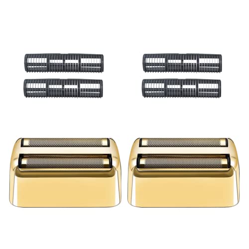 2er-Pack Ersatzfolie und -schneider, kompatibel mit BaBylissPRO Doppelfolienrasierer, Ersatzfolie für BaBylissPRO Barberology FXFS2 Rasierer, Golden 2er-Pack Ersatzfolie und -schneider, kompatibel mit BaBylissPRO Doppelfolienrasierer, Ersatzfolie für BaBylissPRO Barberology FXFS2 Rasierer, Golden von Cosyonall