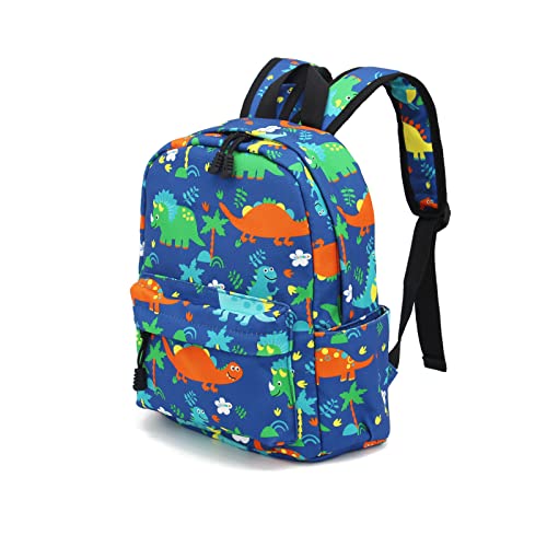 Cosyres Kinder Kleinkind Dinosaurier Rucksack für Jungen Mädchen Kindergarten Rucksack Schule Büchertasche Vorschule Kindergarten Blau (Größe:M) von Cosyres