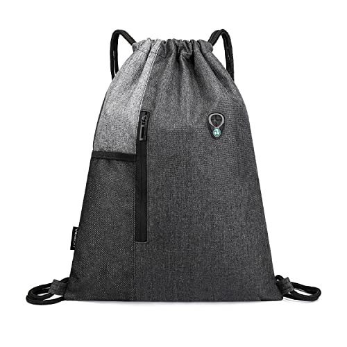 Cosyres Kordelzug Turnbeutel Rucksack Daypack Gymsack Gym Bag mit Innentasche Sportbeutel Gymsack für Damen & Herren (Grau) von Cosyres