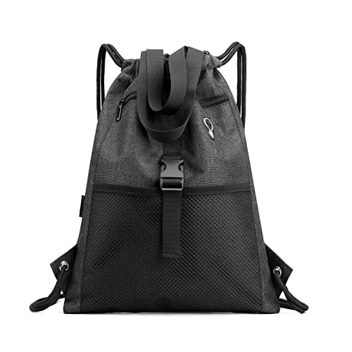 Cosyres Kordelzug Turnbeutel Rucksack mit Kordelzug String Bag Turnbeutel Wasserdicht Sportbeutel Gym Bag (Grau) von Cosyres