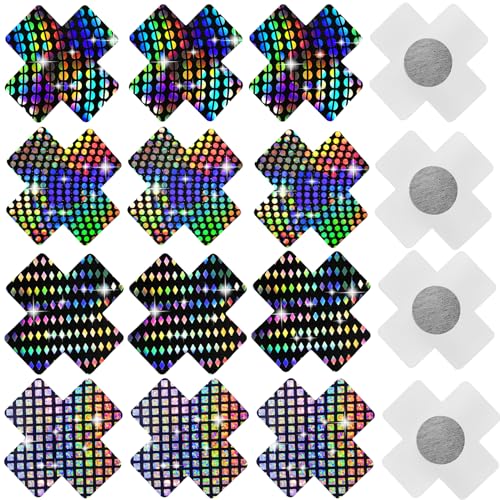 Brustwarzen abdeckungen sexy, 16 Pcs Paillette nippelpads schwarz Selbstklebende Cross Form Unsichtbar Dünn brustaufkleber Schwarz nippelabdeckung nippelkleber für Frauen Mädchen Party Kleid(Stil 2) von Cosysparks