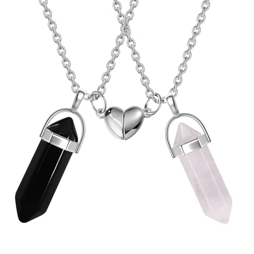 Cosysparks Beste Freunde Ketten für 2, Freundschaftskette Passend Herz Kristall Anhänger Bff Ketten für Mädchen Frauen Abschluss Geburtstag Weihnachtsgeschenke von Cosysparks