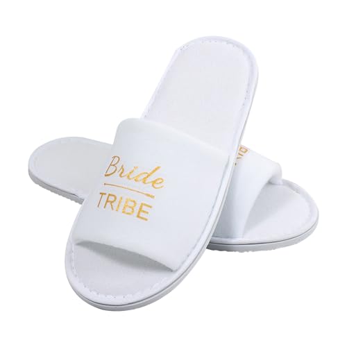 Brautjungfer hausschuhe, Hochzeit Party Hausschuhe mit 6MM Sohlen Bequeme Hen do Hausschuhe für Bachelorette Hochzeit Hen Party EU: 37~40 von Cosysparks