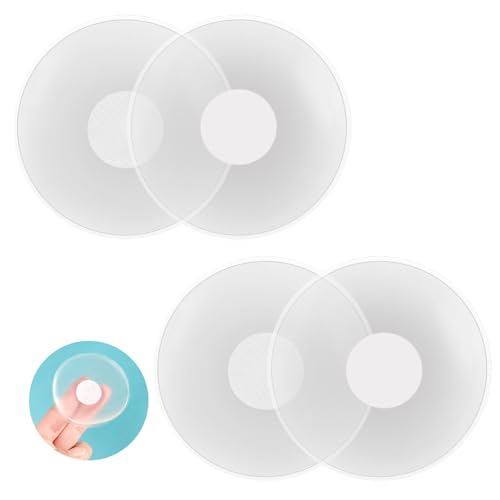 Silikon nippelpads wiederverwendbar, 2 Pairs Transparente Nippelpads nippel Cover Damen Selbstklebend brustwarzenabdeckung Wiederverwendbare Brustwarzenbezüge für Frauen Party Kleid (8cm) von Cosysparks