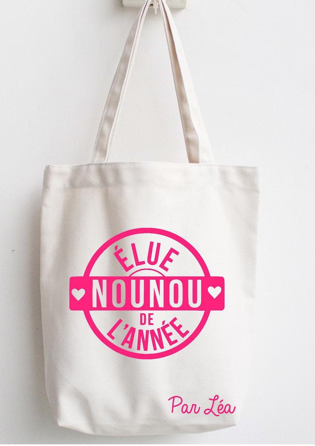 Geschenk Für Kindermädchen, Baumwolltasche, Kindermädchen Des Jahres, Mama Oma, Tante von Cotebonheur