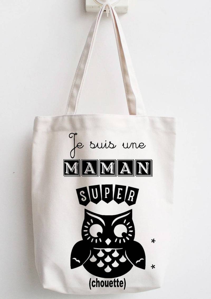 Mama Geschenk Baumwolltasche Ich Bin Eine Super Coole von Cotebonheur