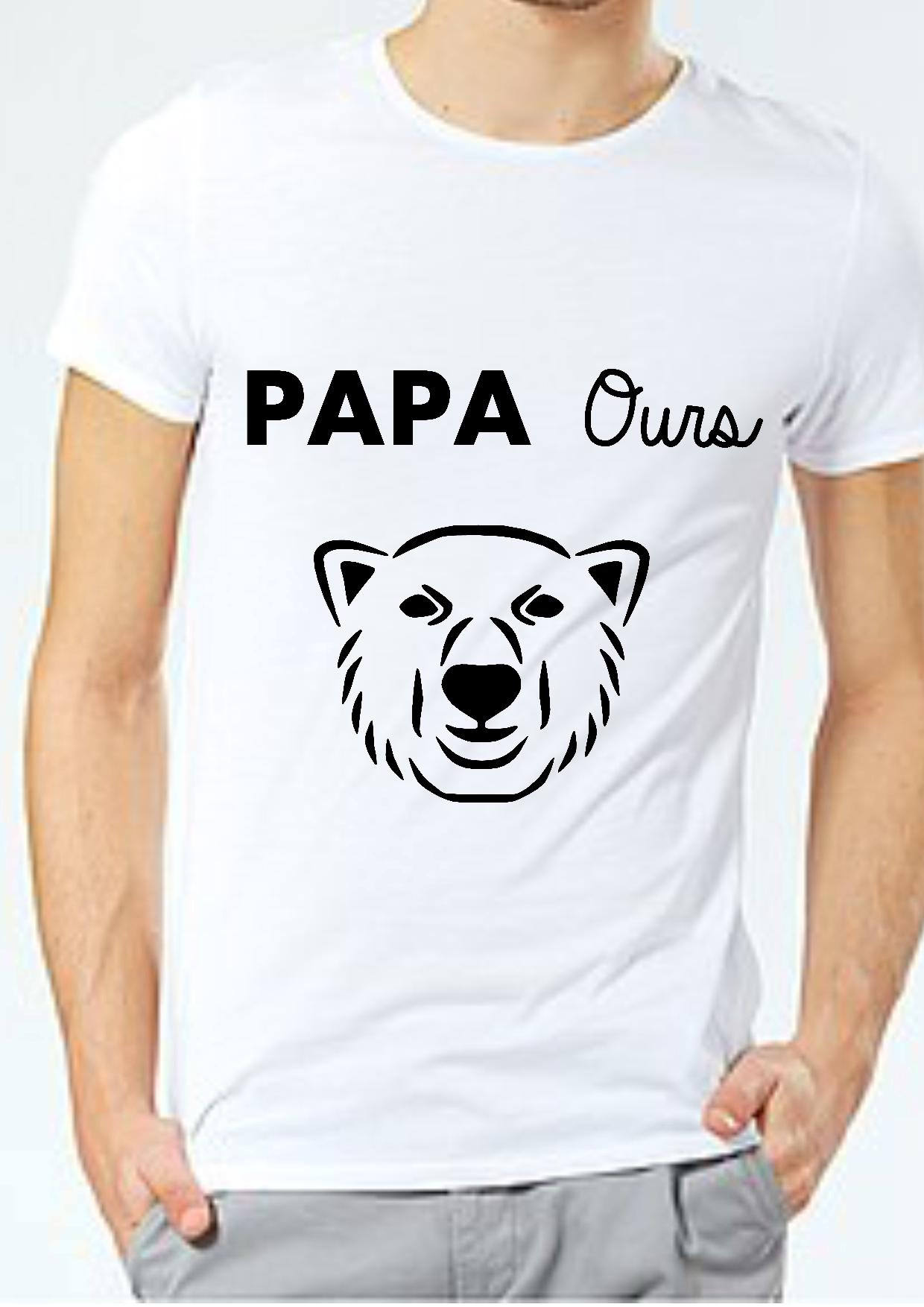 Papa Bär Geschenk T-Shirt Vater Humor von Cotebonheur