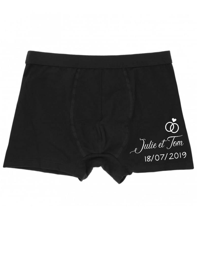 Personalisierte Just Married Herren Boxershorts, Bräutigam Hochzeitsgeschenk, Zukünftiger von Cotebonheur