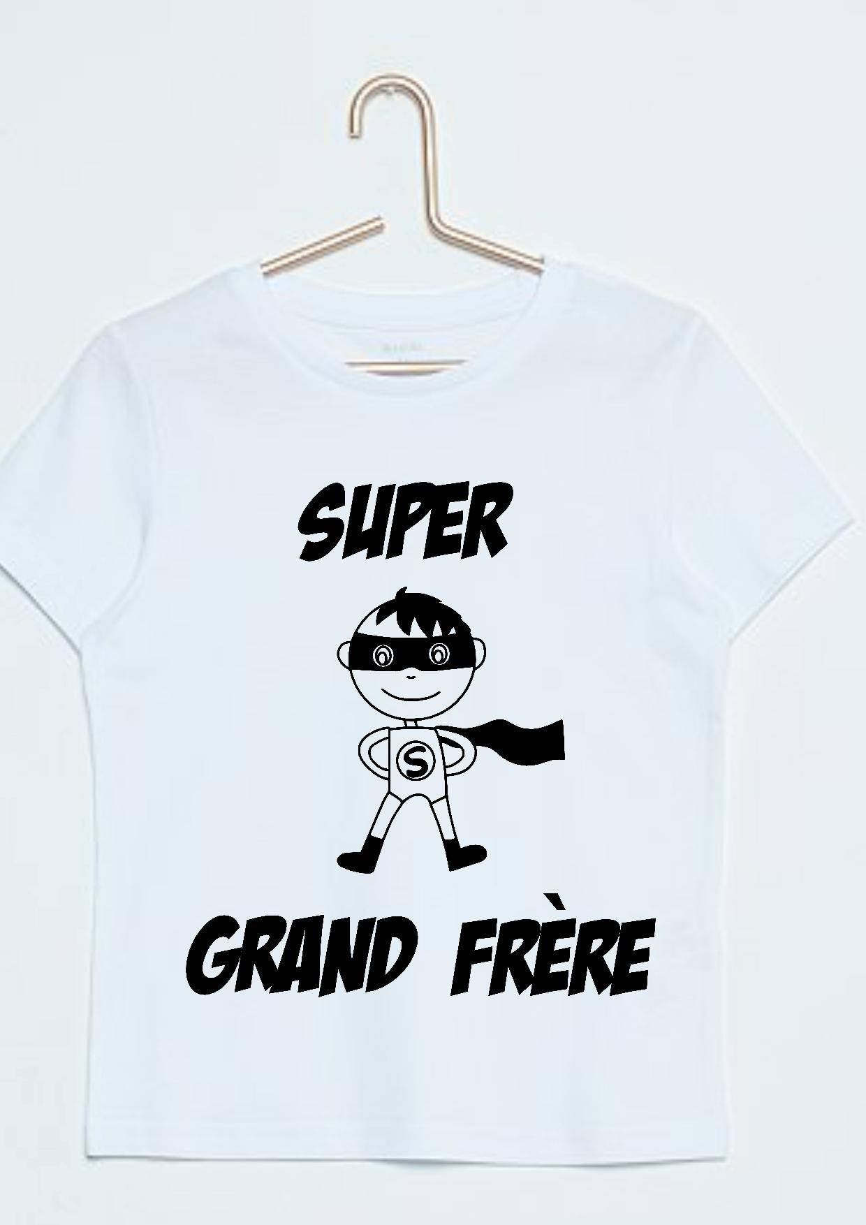 Super Big Brother T-Shirt, Schwangerschaftsankündigung, Zukünftiger Großer Bruder, Superheld von Cotebonheur