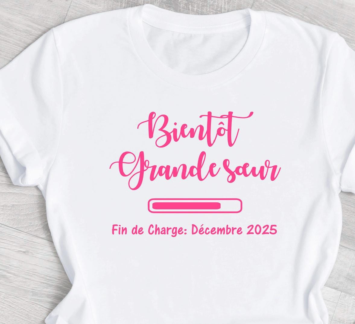 T-Shirt Verkündet Schwangerschaft Bald Große Schwester, Zukünftige Schwester von Cotebonheur