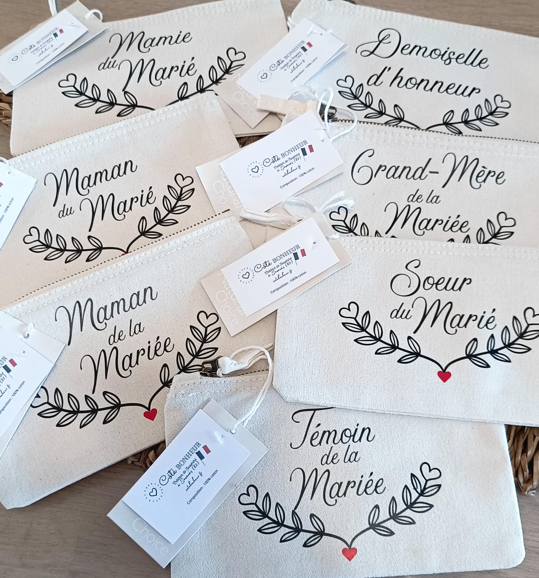 Trauzeugen-Set, Trauzeugen-Geschenk, Personalisierte Hochzeitstasche, Goldene Trauzeugin von Cotebonheur