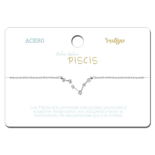 Cotigo, Armband mit Sternzeichen, Edelstahl, Horoskop mit Zirkonia, Sternzeichen, Schmuck, Astrologie für Damen, 12 Stück, 19 centimeters, Zirkonium Edelstahl Cotigo, Armband mit Sternzeichen, Edelstahl, Horoskop mit Zirkonia, Sternzeichen, Schmuck, Astrologie für Damen, 12 Stück, 19 centimeters, Zirkonium Edelstahl von Cotigo