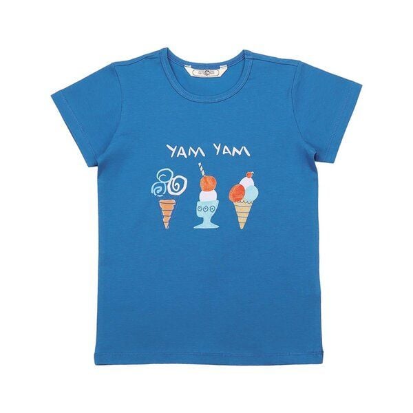 Cotokids Kinder T-Shirt GOTS-zertifiziert Bio-Baumwolle blau mit Eis-Motiv von Walkiddy von Cotokids
