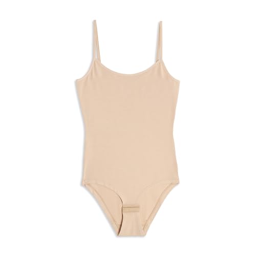 Cotonella, Body mit dünnen Trägern aus Stoff - Schritt aufklappbar und verstellbar mit Haken - weicher bi-elastischer Baumwolljersey - Art. GD008, beige, 5 von Cotonella