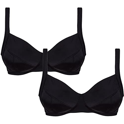 Cotonella 1 Stück L'Altra CD056 BH mit Spitzeneinsätzen ohne Bügel - Cup C, 2 Stück schwarz, 75C von Cotonella