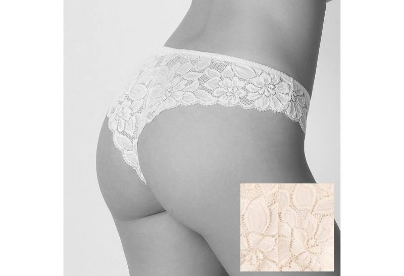 Cotonella Brasilslip COTONELLA adc87 2 STÜCK Brazilian Slip mit Spitze MY PIZZO 38-44 beige von Cotonella