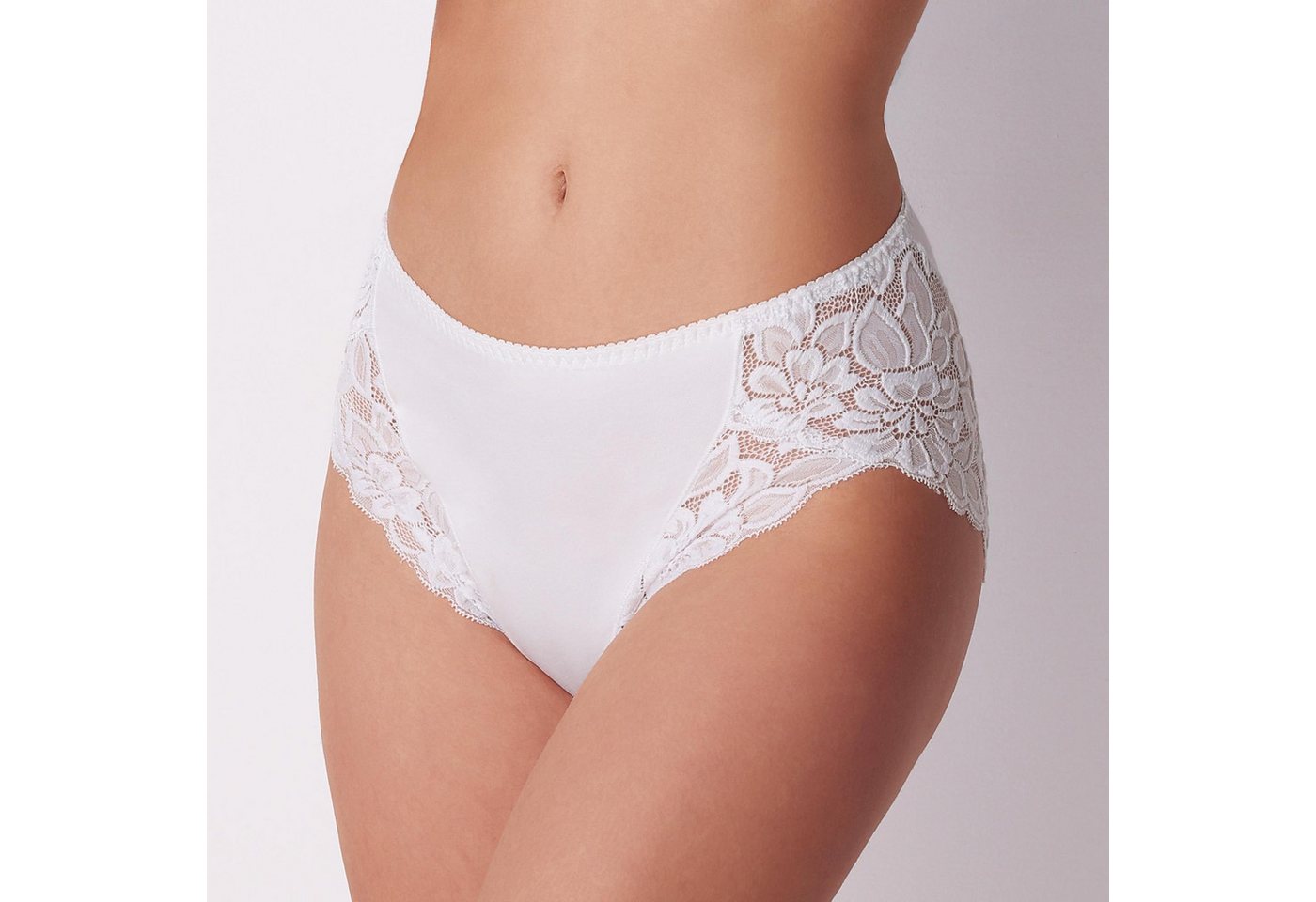 Cotonella Midislip COTONELLA adc89 2 STÜCK Midi Slip mit Spitze MY PIZZO 40-46 weiss von Cotonella