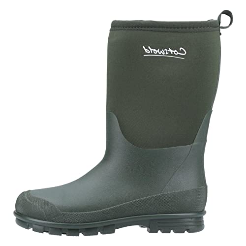 Cotswold Kids Hilly Neoprene Wellington Boot Green Size UK 2.5 EU 35 von Cotswold