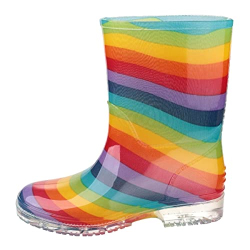 Cotswold Kinder Jungen Gummistiefel Regenstiefel Wasserdicht Stiefel Regenschuhe Regenbogen 29 von Cotswold