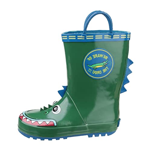 Cotswold Kinder Mädchen Gummistiefel Regenstiefel Wasserdicht Stiefel Motiv Krokodil 25 von Cotswold