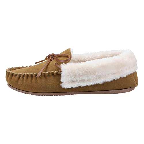 Cotswold Womens Sopworth Slip on Moccasin Slipper Tan Size UK 3 EU 36 von Cotswold