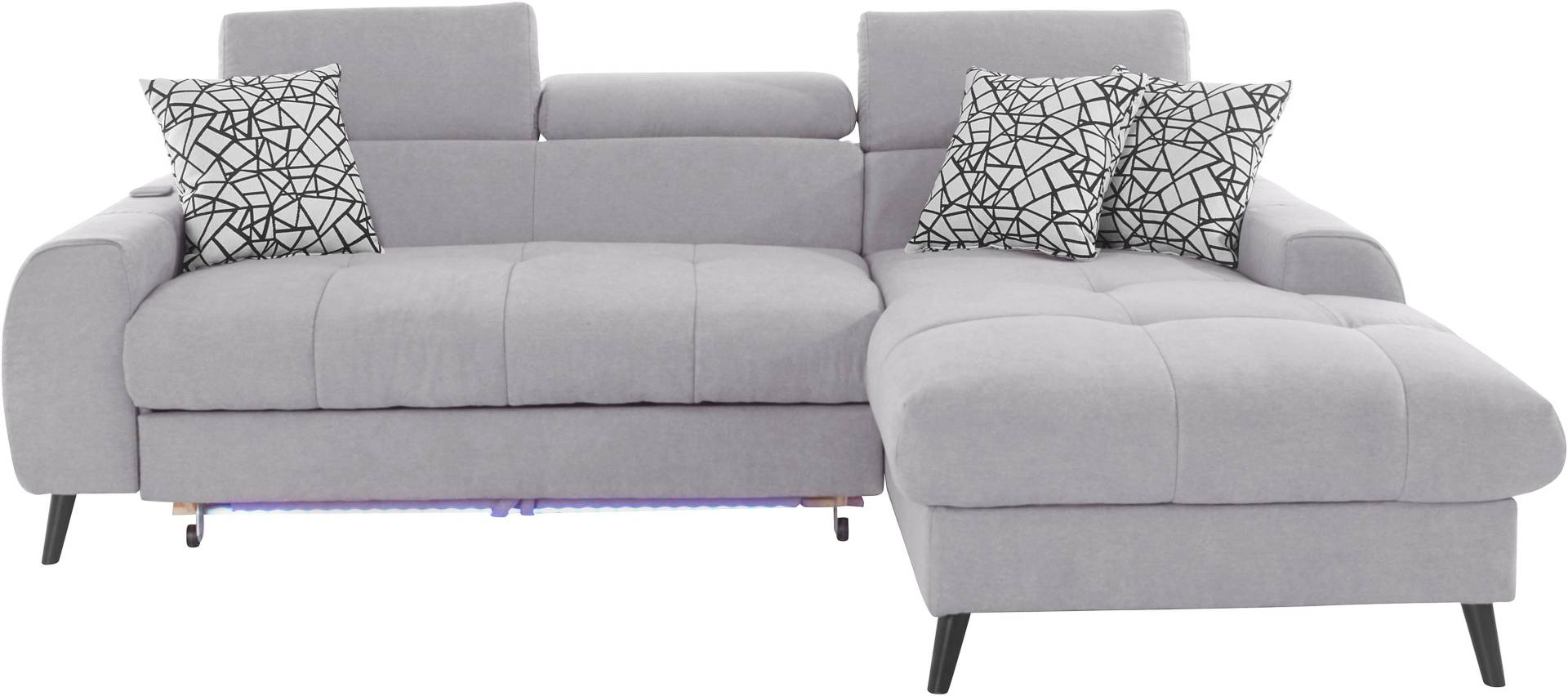 COTTA Ecksofa "Mia L-Form", 3-tlg.-Kissen-Set, Recamiere, wahlweise mit oder ohne RGB-Beleuchtung von Cotta