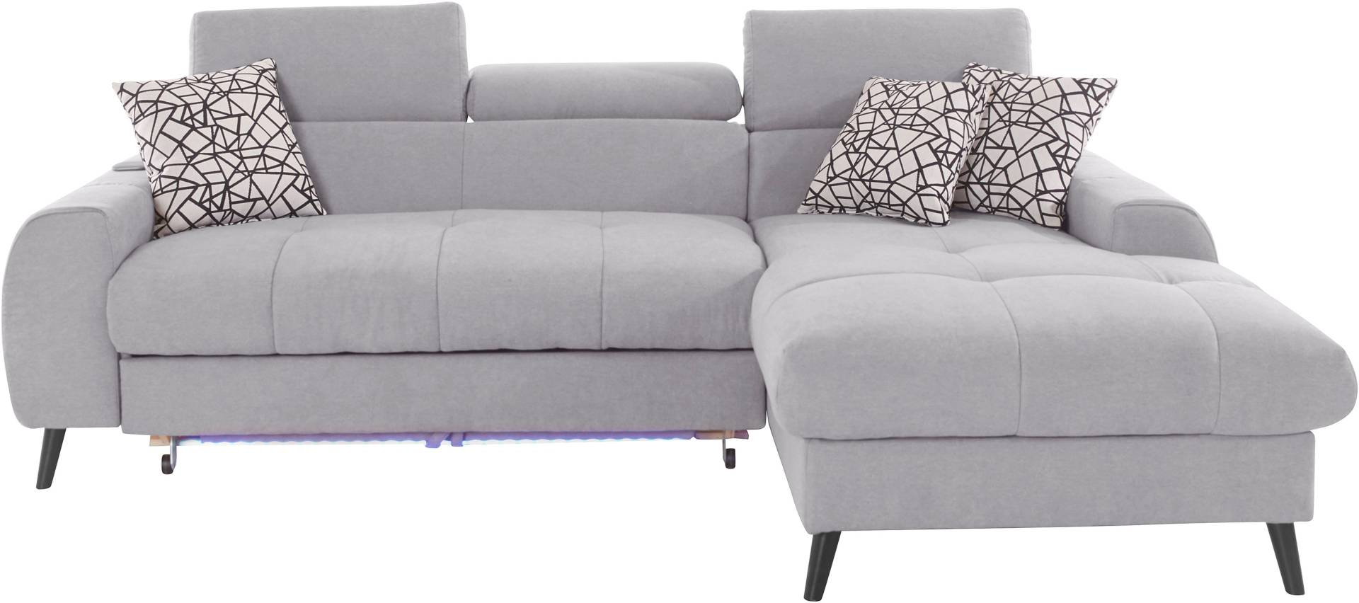 COTTA Ecksofa "Mia L-Form", 3-tlg.-Kissen-Set, Recamiere, wahlweise mit oder ohne RGB-Beleuchtung von Cotta