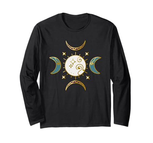 Moon Phases Sun Stars Cottagecore Aesthetic Clothes Women Langarmshirt Moon Phases Sun Stars Cottagecore Aesthetic Clothes Women Langarmshirt von Cottagecore Aesthetic Clothes